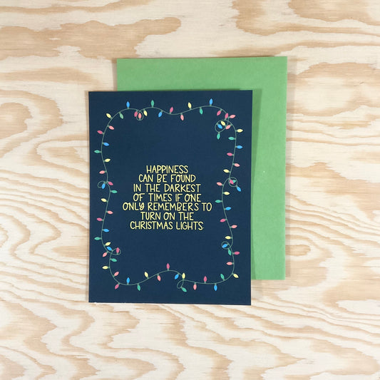 Happiness Christmas Lights Card