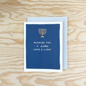 Latke Love & Light Hanukkah Holiday Card