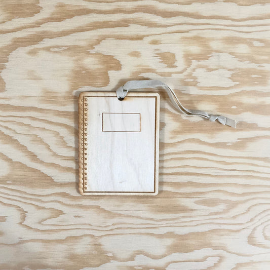 Notebook Wood Ornament