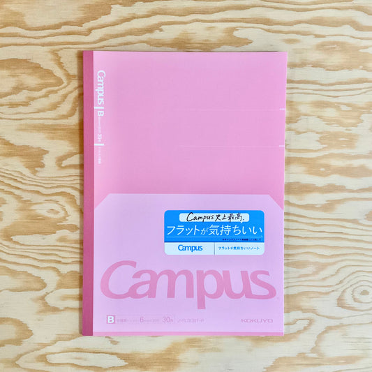 Campus Flat Lined Semi-B5 Notebook - Sakura