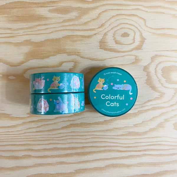 Colorful Cats Washi Tape