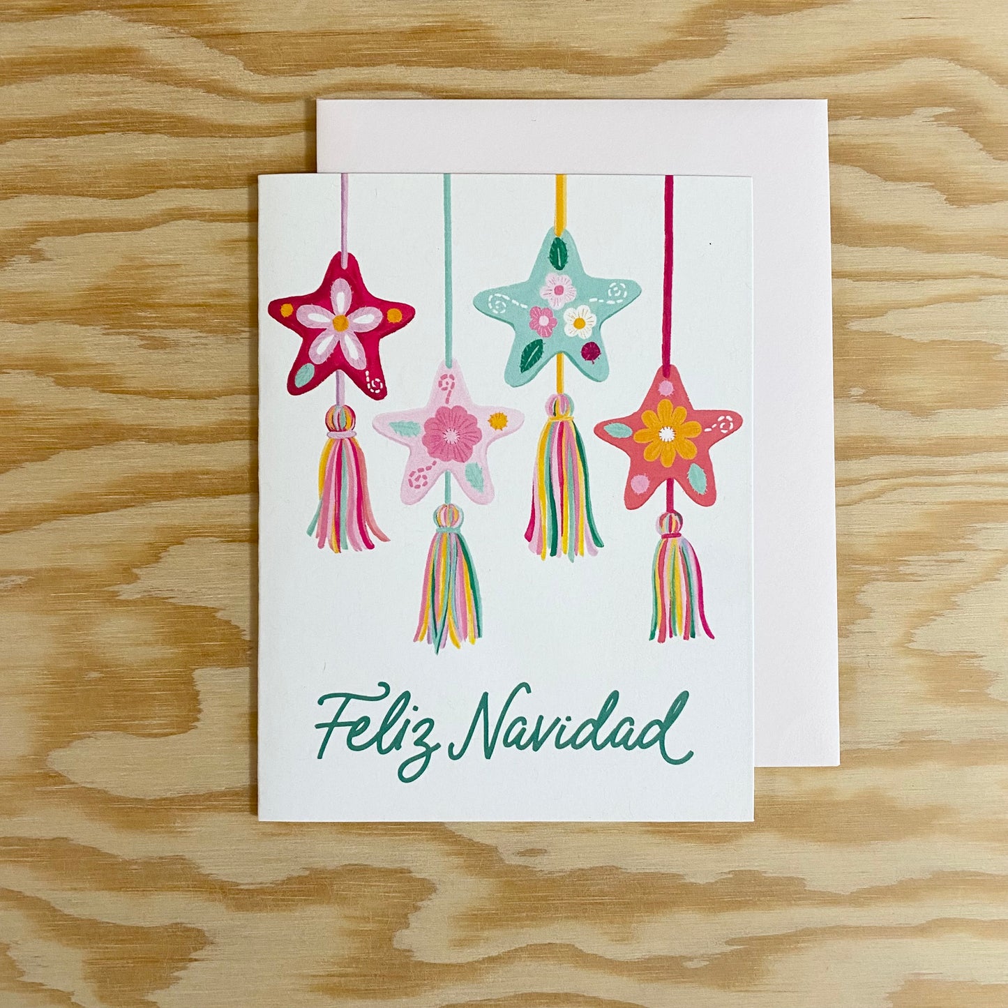 Feliz Navidad Felt Ornaments Christmas Card