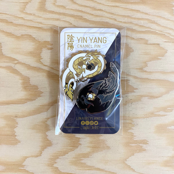 Yin Yang Enamel Pin Set