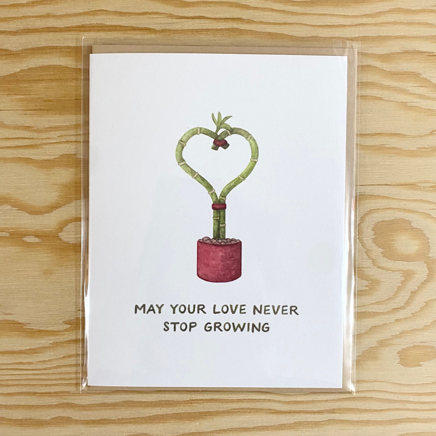 Never Stop Growing Bamboo - Wedding Card