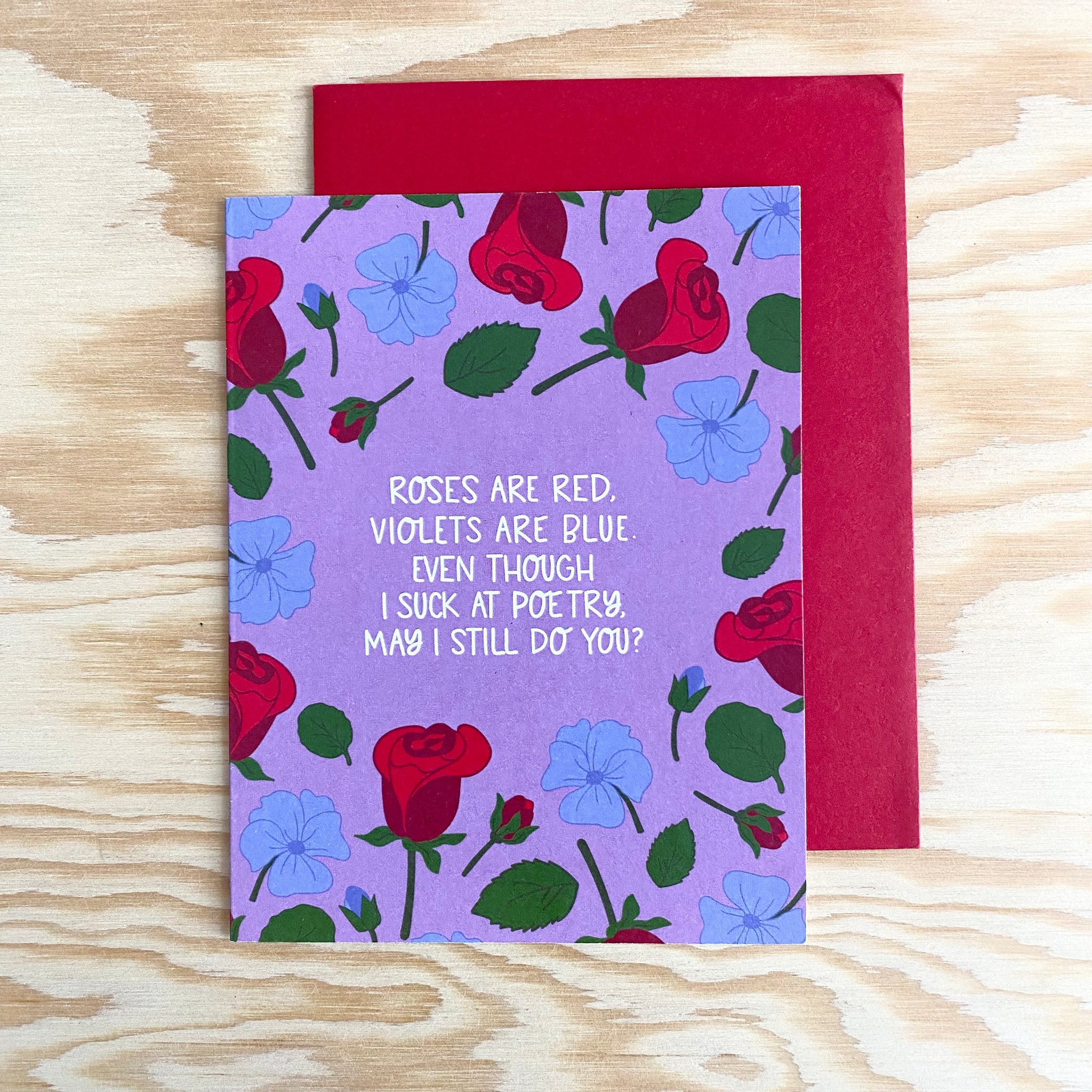 Suck At Poetry Valentine's Day Card
