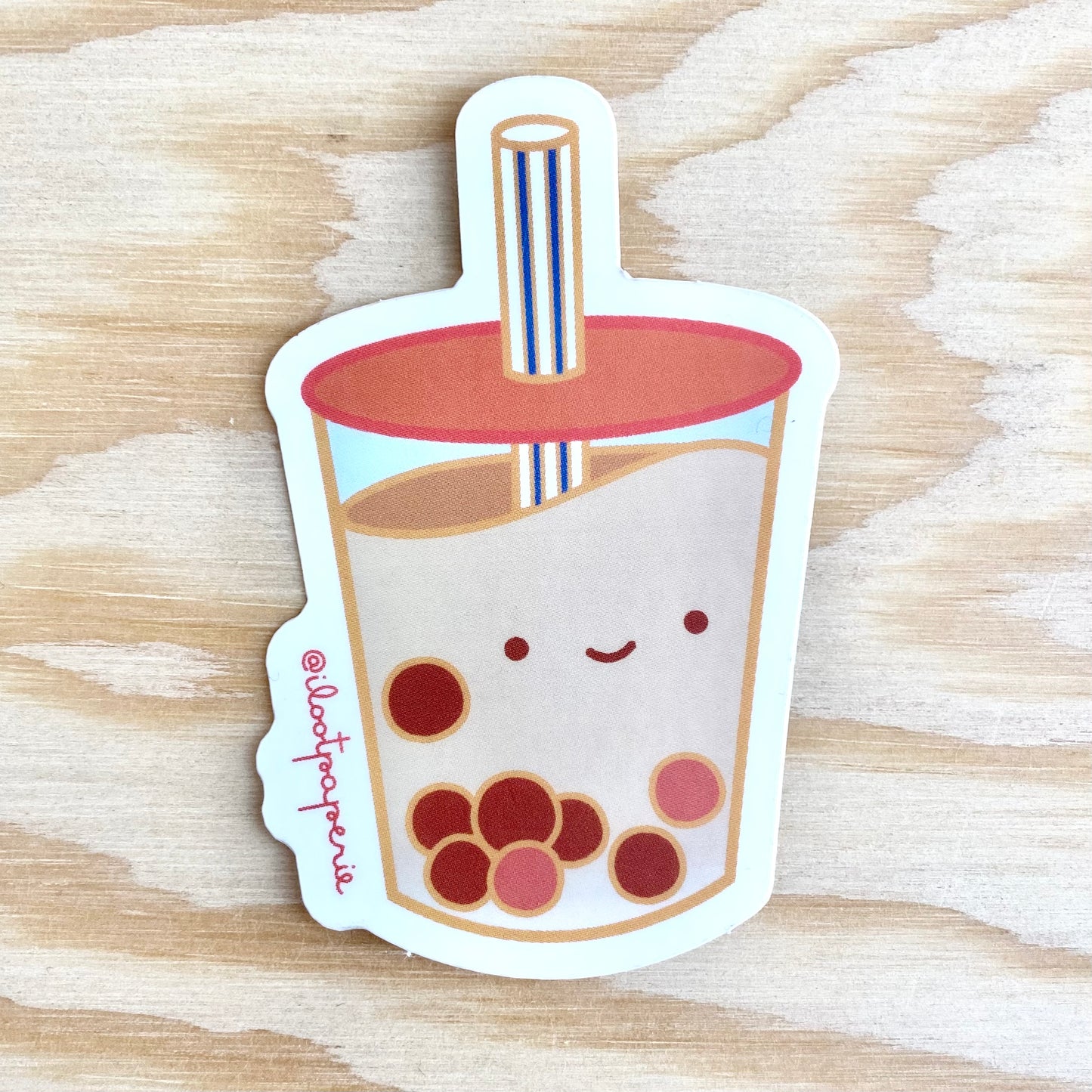 Boba Milk Tea Sticker: Single