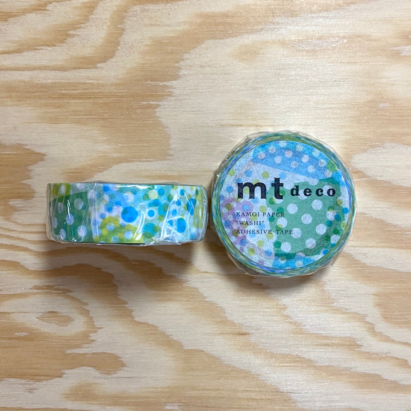 Negapoji Dot Blue Green Washi Tape