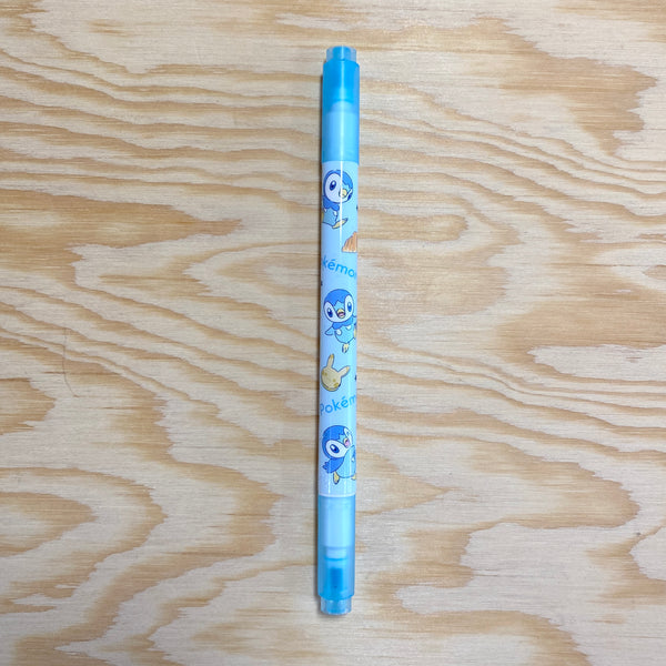 Pokemon Fluorescent Twin Pen - Piplup Blue