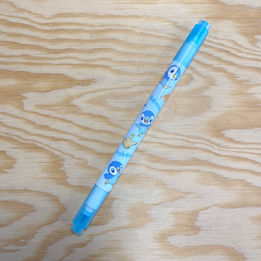 Pokemon Fluorescent Twin Pen - Piplup Blue