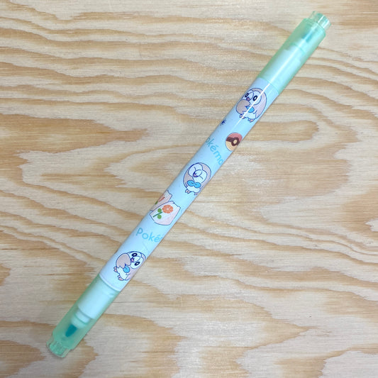 Pokemon Fluorescent Twin Pen - Rowlet Green