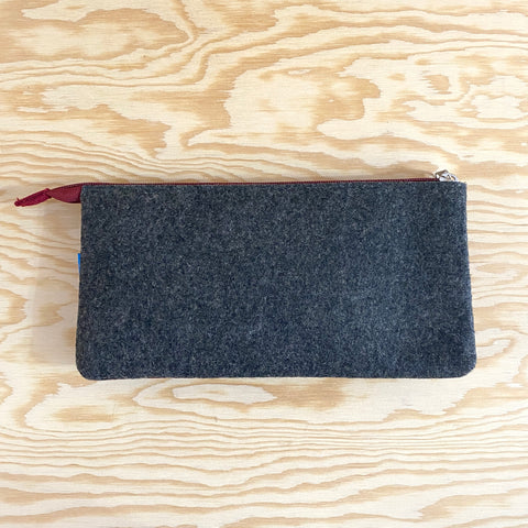 ProFolio Midtown Pouch: 5" x 9" / Charcoal/Maroon