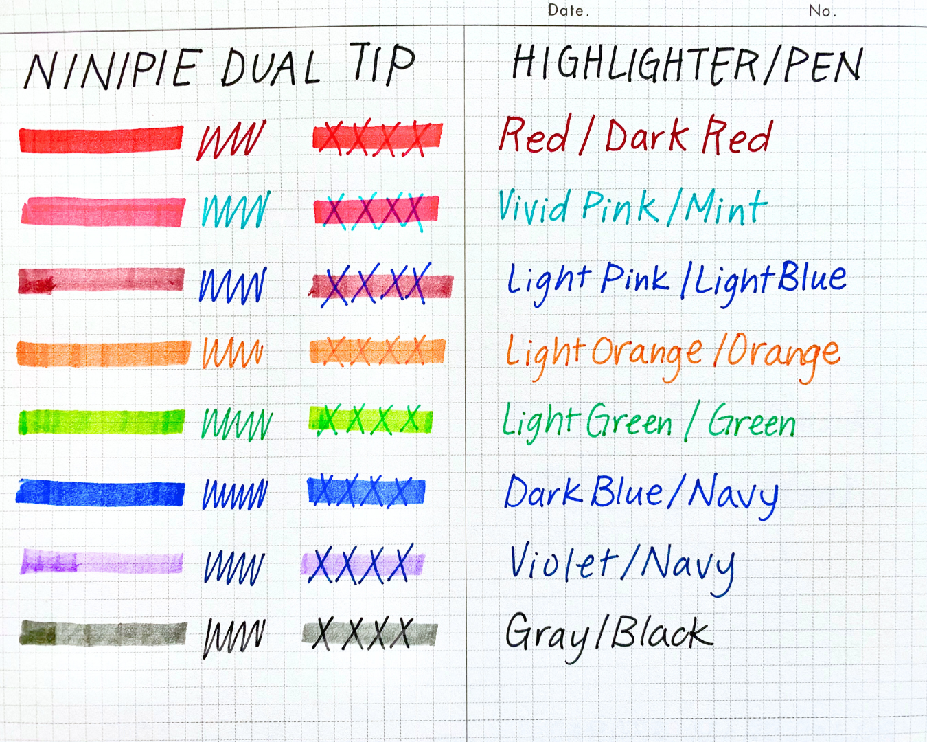 Ninipie Dual Tip Highlighter - Dark Blue/Navy