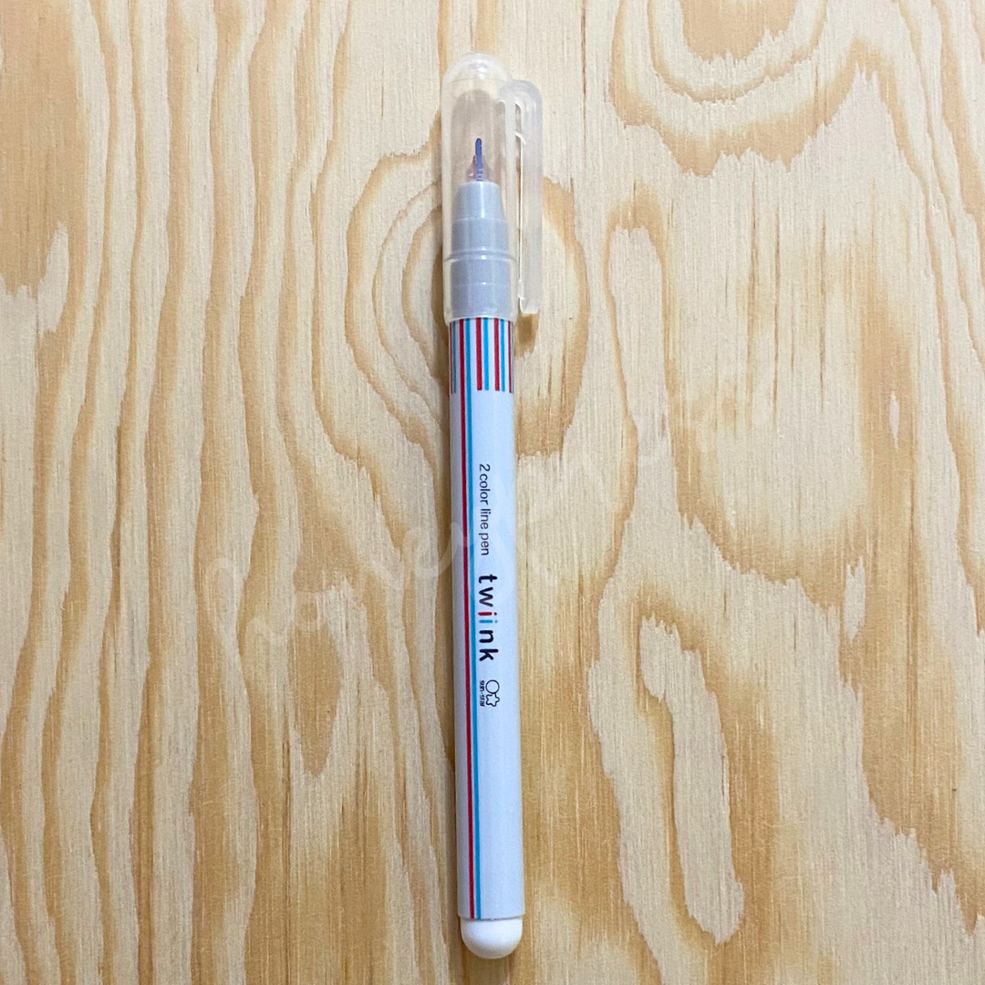 twiink Twin Ink Pen - Red x Light Blue