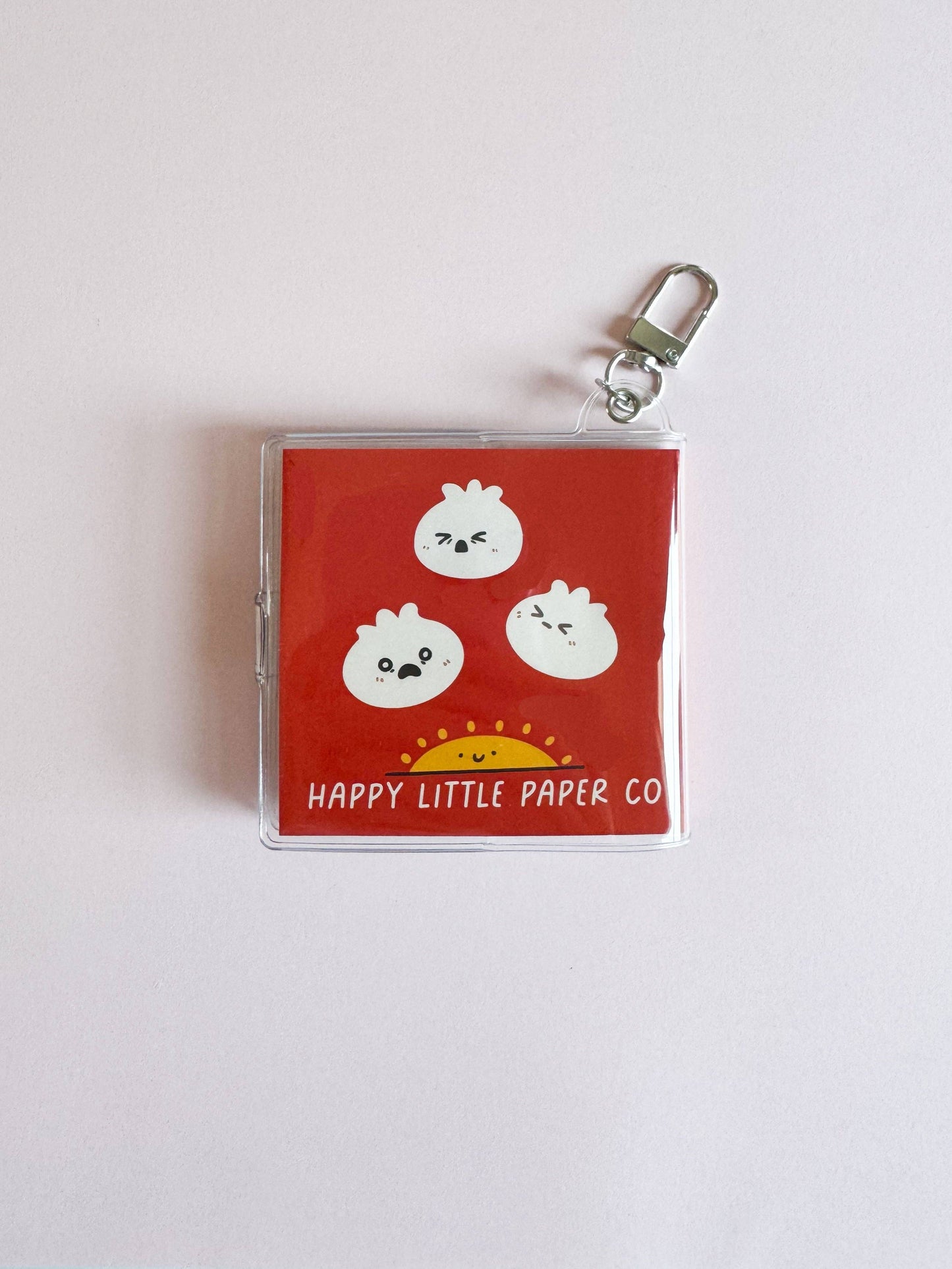Mini Notebook Bag Charm Keychain - Dumpling