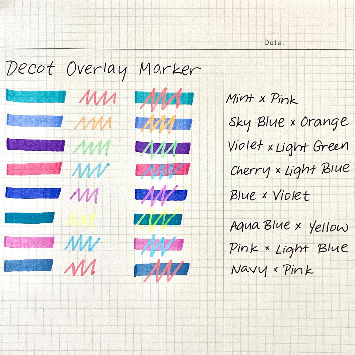 DECOT Overlay Marker - Mint/Pink