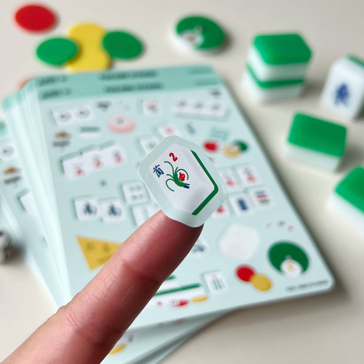 Mahjong sticker sheet