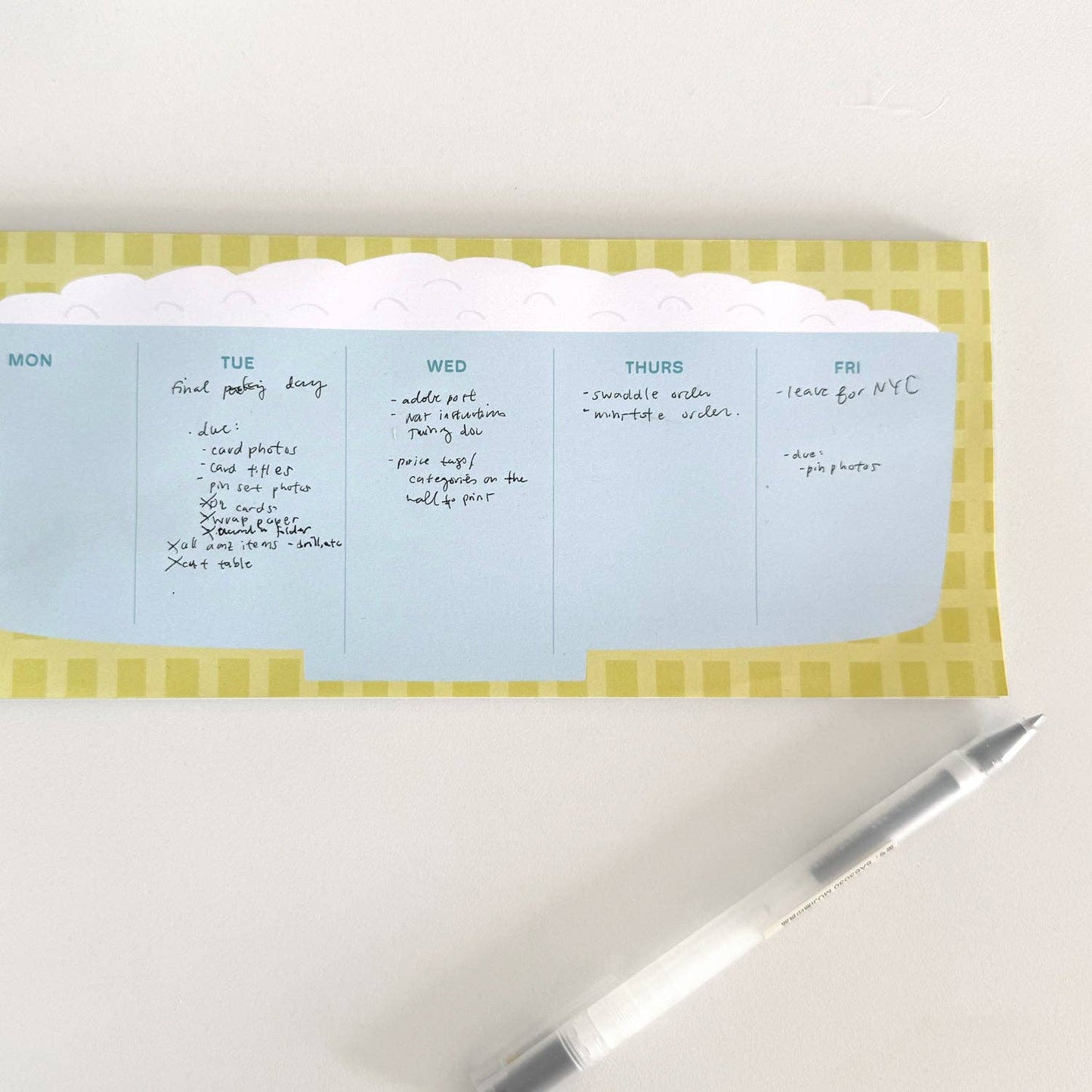 Rice Weekly Planner Notepad