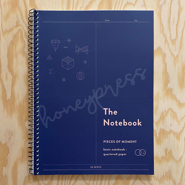 Basic Mathematics Quarter Grid Notebook - B5 - Navy