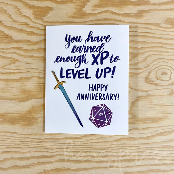 Level Up Anniversary Card