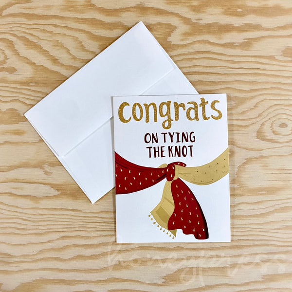 Tying The Knot - Wedding Card