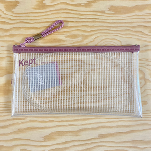 Kept Clear Pencil Case - Dusty Purple