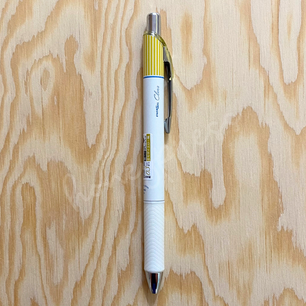 Pentel Energel Clena 0.3- Black Ink - Yellow Stripe