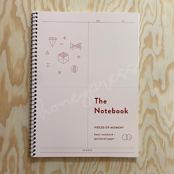 Basic Mathematics Quarter Grid Notebook - B5 - Cream Almond