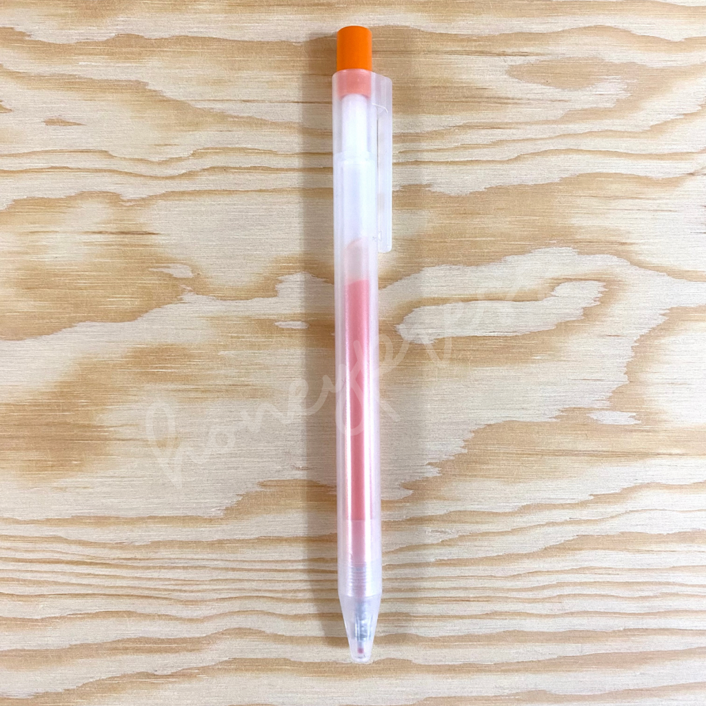 MUJI Smooth Gel Ink Pen, Orange