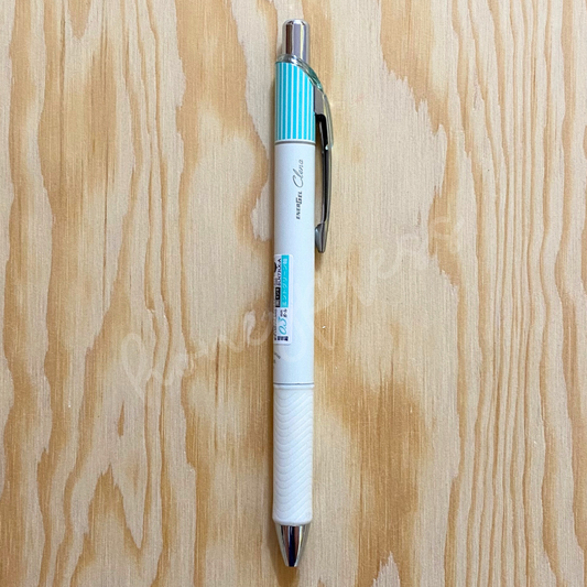 Pentel Energel Clena 0.3 - Black Ink - Mint Stripe