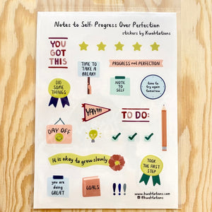Progress Over Perfection Sticker Sheet