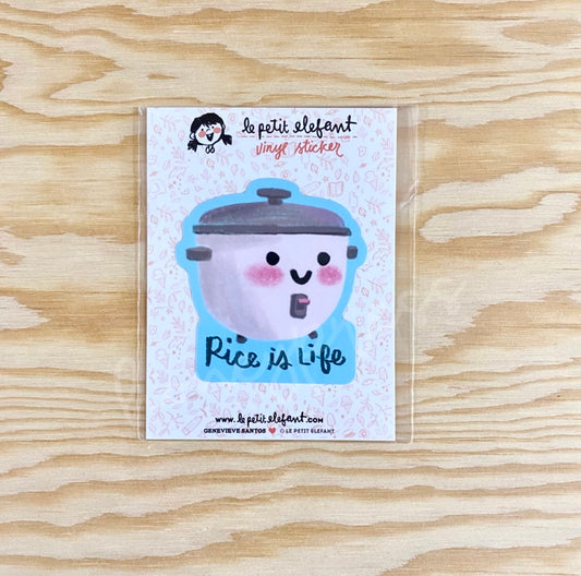 Rice is Life Vinyl Sticker