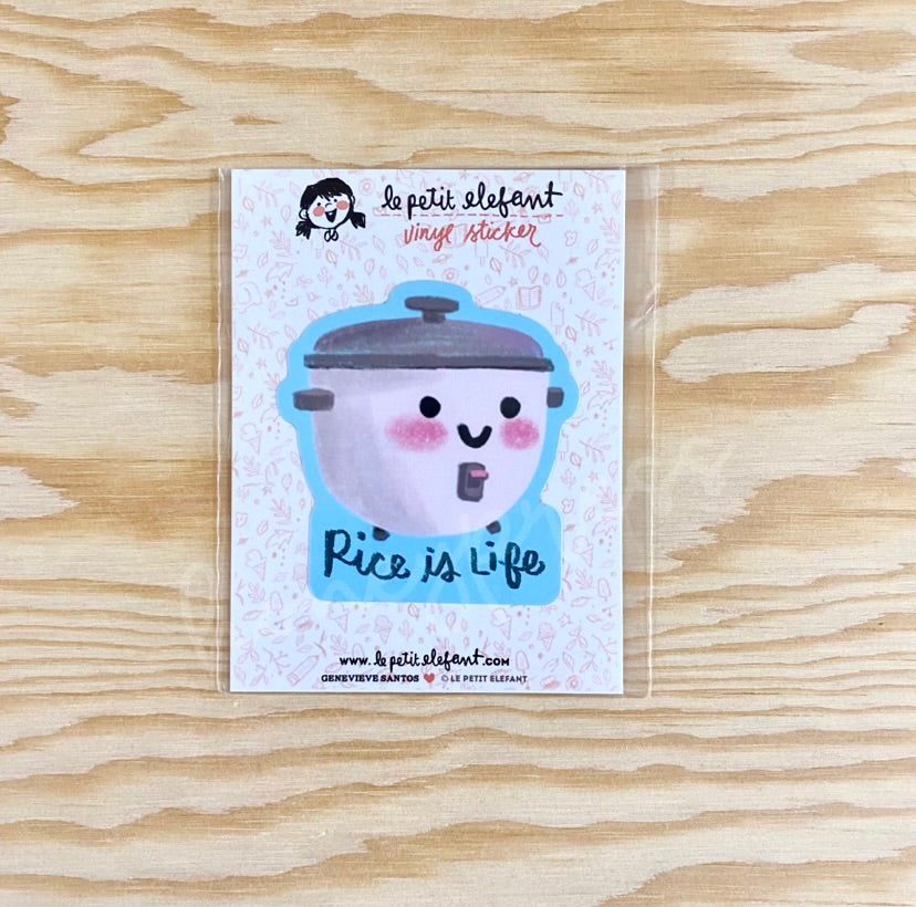 Rice is Life Vinyl Sticker