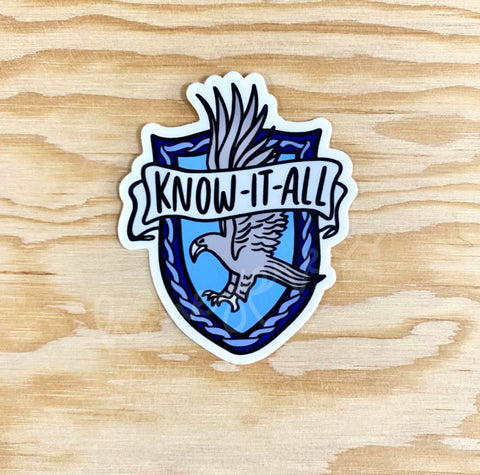 HP Ravenclaw "Know It All" Sticker