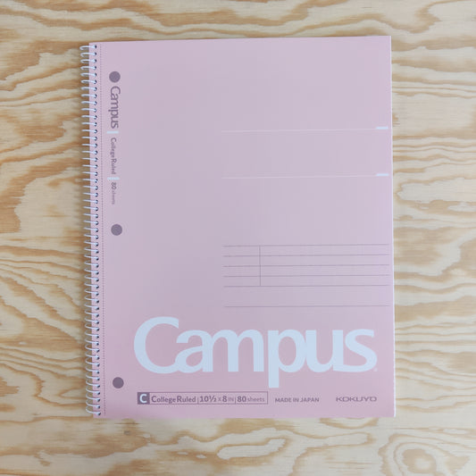 Campus Spiral Notebook Pink - 10.5 x 8 - College Ruled