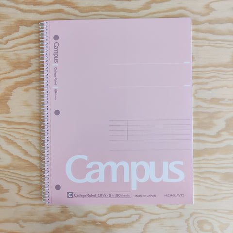 Campus Spiral Notebook Pink - 10.5 x 8 - College Ruled