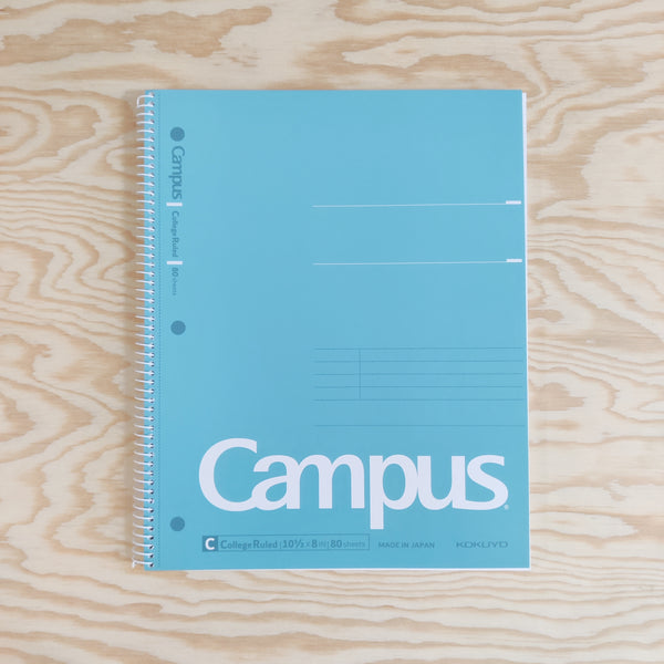 Campus Spiral Notebook Sky Blue - 10.5 x 8 - College Ruled