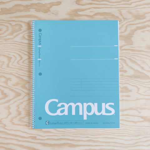 Campus Spiral Notebook Sky Blue - 10.5 x 8 - College Ruled