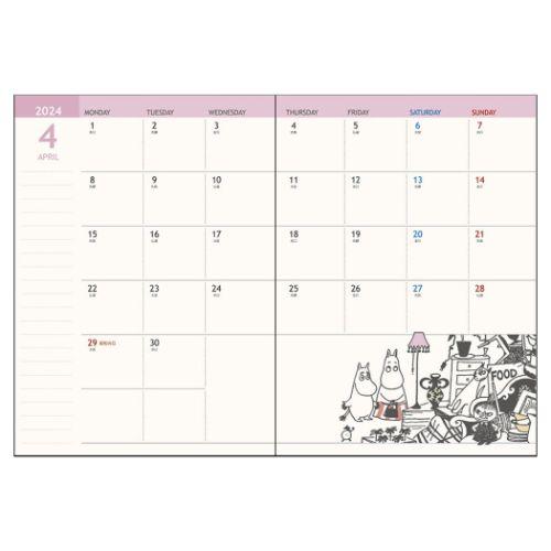 2024 Moomin Weekly A6 Planner