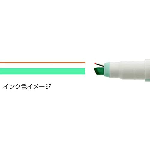 Ninipie Dual Tip Highlighter - Light Green/Peach Pink