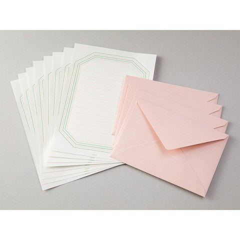 Letterpress Stationery Set - Pink