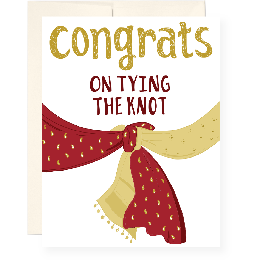 Tying The Knot - Wedding Card