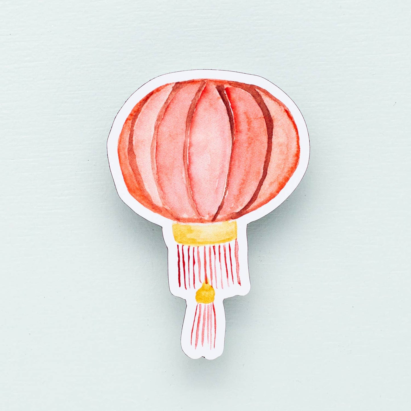 Chinese Lantern Vinyl Sticker - Red