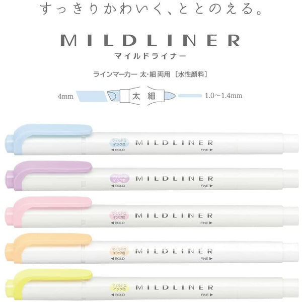 Mildliner 5 Color Set - Gentle