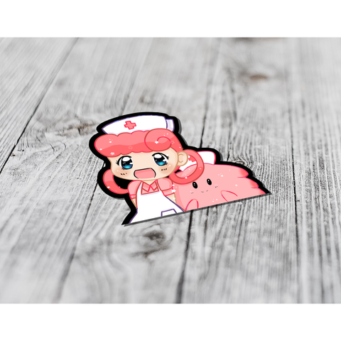 Nurse Joy Pokemon Peeker Sticker