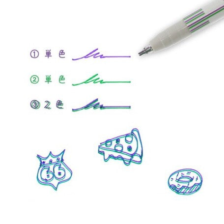 twiink Twin Ink Pen - Green x Violet