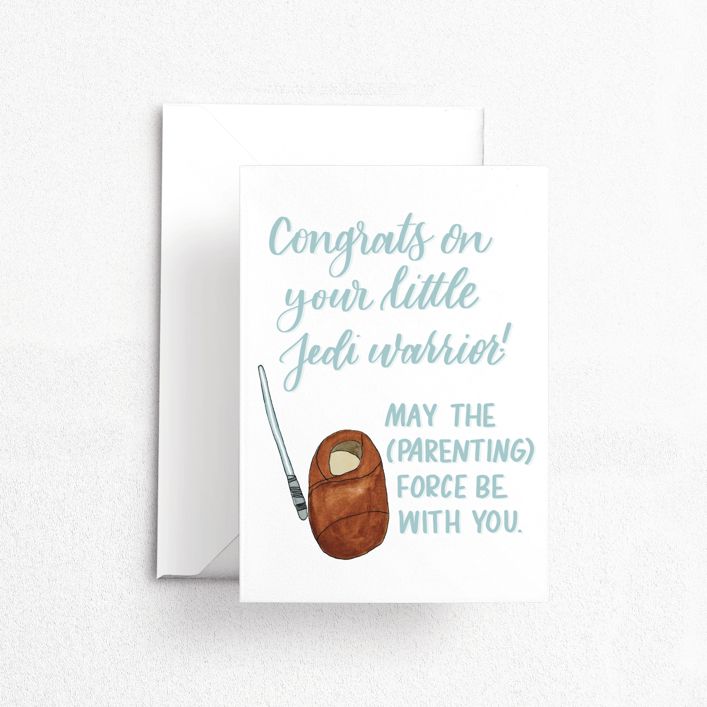 Baby Jedi Star Wars Greeting Card