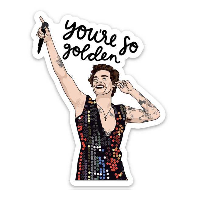 Harry Styles Golden Vinyl Sticker