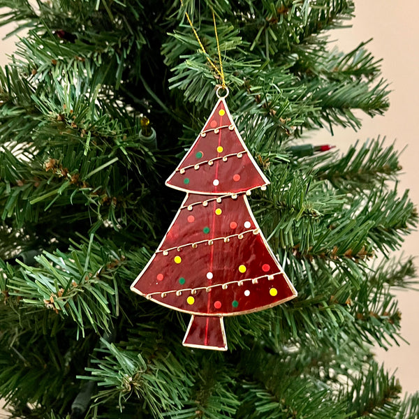 Capiz Christmas Tree Ornament