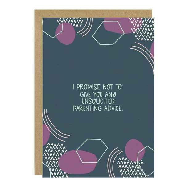 Unsolicited Parenting Advice Card