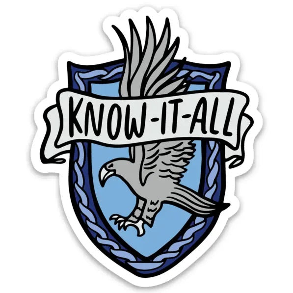 HP Ravenclaw "Know It All" Sticker